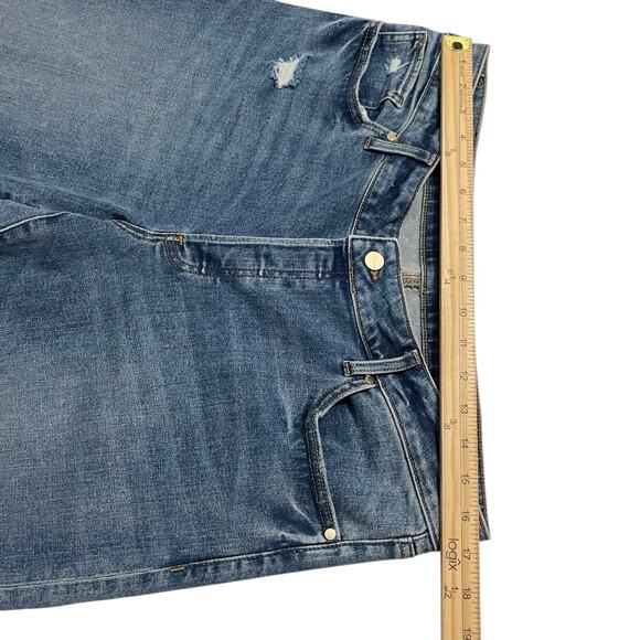 Express Conscious Edit Jeans Size 12 Long Relaxed Straight Low Rise Button Fly - Picture 13 of 16